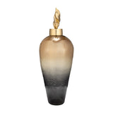 Sagebrook Home Contemporary 27"h Metal Vase W/ Lily Lid, Bronze 17172-03 Bronze/copper Glass