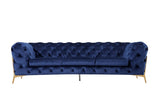 VIG Furniture Divani Casa Sheila Modern Dark Blue Fabric Sofa Set VGCA1346-BLU VGCA1346-BLU