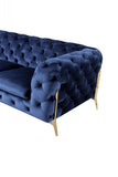 VIG Furniture Divani Casa Sheila Modern Dark Blue Fabric Sofa Set VGCA1346-BLU VGCA1346-BLU