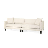 Christopher Knight Home® Clemons Contemporary 4 Seater Fabric Sofa with Accent Pillows