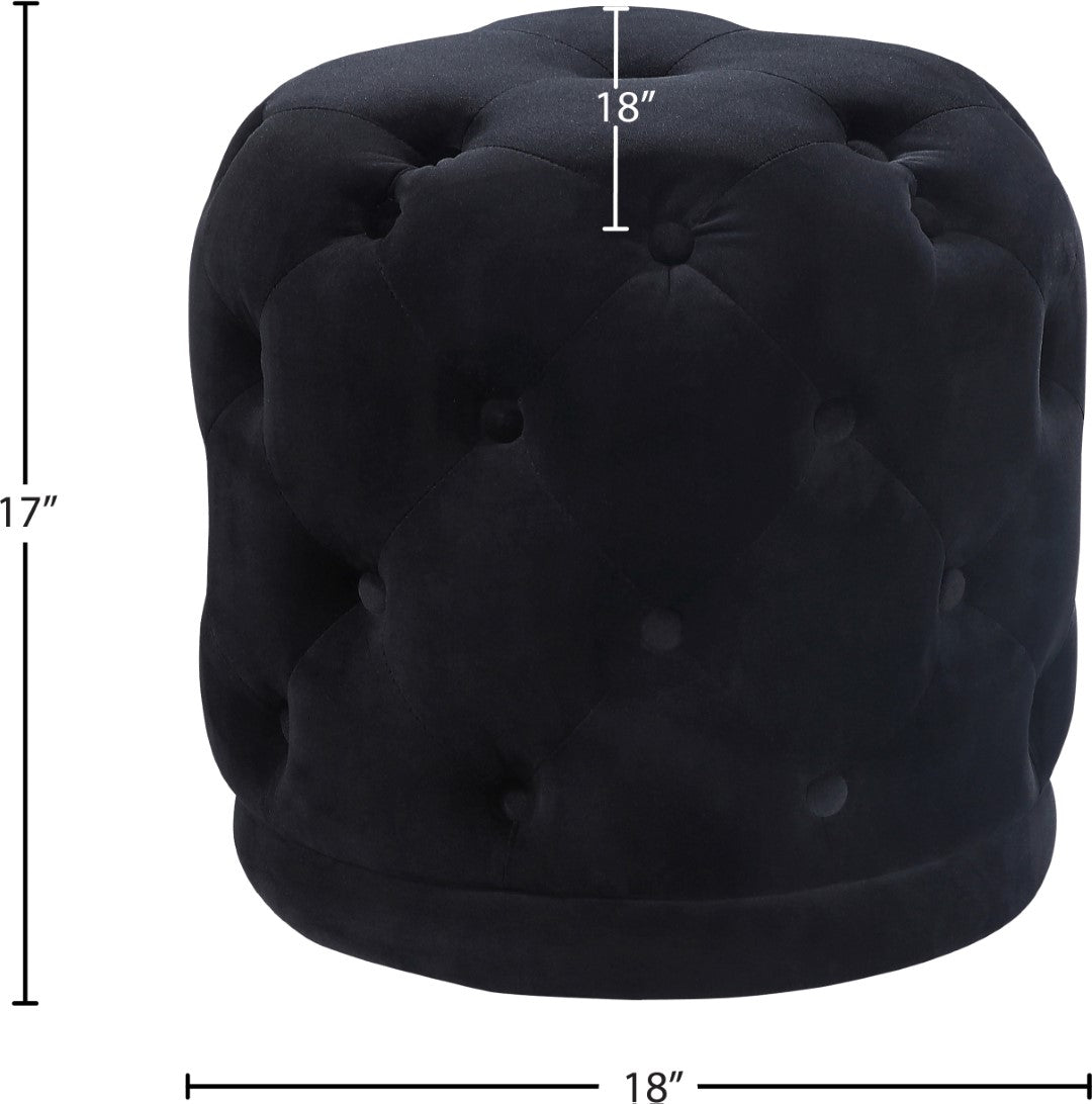 Harper Velvet Ottoman - Thumbnail 4