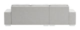 Zuo Modern Brickell 100% Polyester, Plywood, Steel Modern Commercial Grade Sectional Light Gray, Chrome 100% Polyester, Plywood, Steel