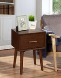 Alpine Furniture Flynn End Table, Walnut 966WAL-62 Walnut Mahogany Solids & Okoume Veneer 18 x 15 x 26.5