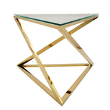 Sagebrook Home Glam Metal Hexagon Coffee Table, Gold 15436-02 Gold Metal