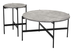 Zuo Modern Malo MDF, Steel Modern Commercial Grade Coffee Table Gray, Black MDF, Steel