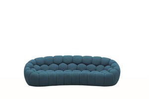 VIG Furniture Divani Casa Yolonda - Modern Curved Dark Teal Fabric Sofa VGEV2126C-SOFA-C-15