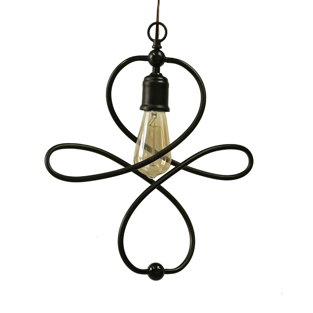 Yosemite Home Decor 1 Light Pendant In Matte Black Finish 140006144-YHD