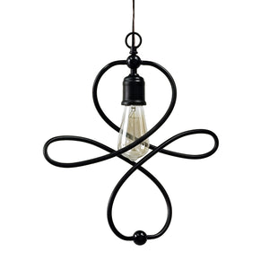 Yosemite Home Decor 1 Light Pendant In Matte Black Finish 140006144-YHD
