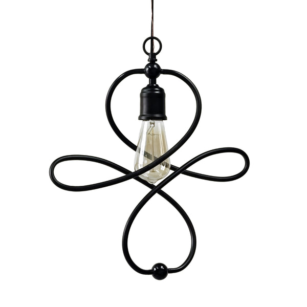 Yosemite Home Decor 1 Light Pendant In Matte Black Finish 140006144-YHD