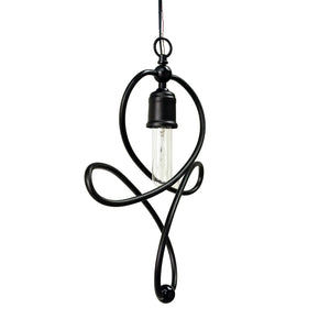 Yosemite Home Decor 1 Light Pendant In Matte Black Finish 140006144-YHD