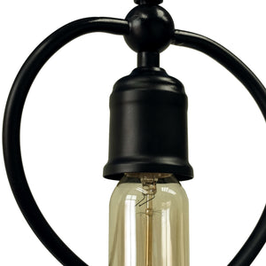 Yosemite Home Decor 1 Light Pendant In Matte Black Finish 140006144-YHD