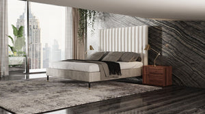 VIG Furniture Modrest Hemlock - Contemporary White Fabric Bed VGKK-B606-WHT-BED-C VGKK-B606-WHT-BED-C