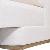 Sagebrook Home Contemporary Modern Sofa- French Oak Base - Ivory 17045-04 Ivory/beige Non-woven Fabric