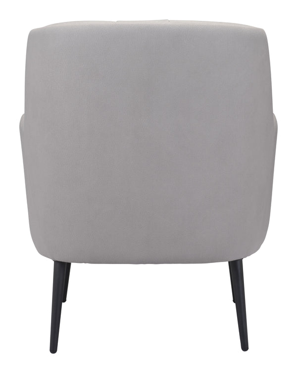 Zuo Modern Tasmania 100% Polyester, Plywood, Steel Modern Commercial Grade Accent Chair Gray, Black 100% Polyester, Plywood, Steel