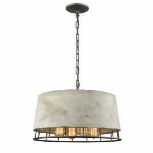 Brocca 18'' Wide 4-Light Chandelier - Silverdust Iron