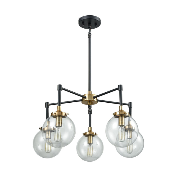 Boudreaux 23'' Wide 5-Light Chandelier - Matte Black