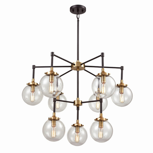 Boudreaux 30'' Wide 9-Light Chandelier - Matte Black