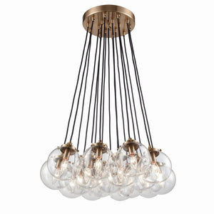 Boudreaux 29'' Wide 17-Light Chandelier - Antique Gold