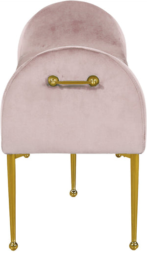 Owen Velvet / Engineered Wood / Foam Contemporary Pink Velvet Bench - 55" W x 18.5" D x 27" H