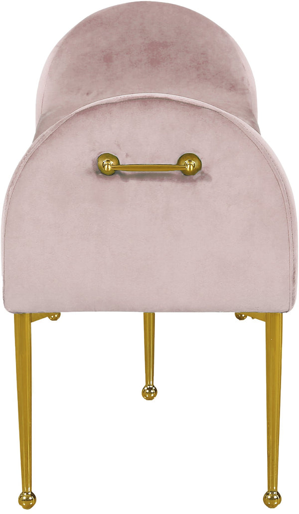Owen Velvet / Engineered Wood / Foam Contemporary Pink Velvet Bench - 55" W x 18.5" D x 27" H