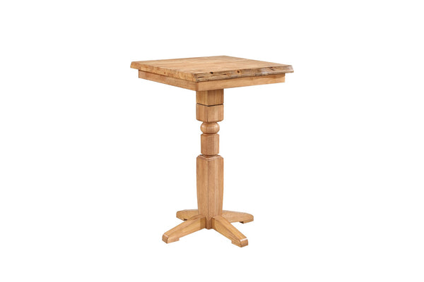 ECI Furniture Logan's Edge Adjustable Height Pub Table Complete, Natural Natural Wood solids and veneers