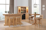 ECI Furniture Logan's Edge Back Bar Complete, Natural Natural Wood solids and veneers