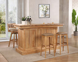 ECI Furniture Logan's Edge 30" Low Back Counter Swivel Stool, Natural - Set of 2 Natural Wood solids and veneers