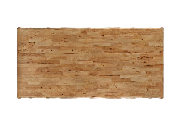 ECI Furniture Logan's Edge Counter Height Dining Table With Live Edge, Natural Natural Wood solids and veneers