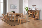 ECI Furniture Logan's Edge Leg Dining Table With Live Edge, Natural Natural Wood solids and veneers