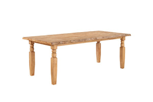 ECI Furniture Logan's Edge Leg Dining Table With Live Edge, Natural Natural Wood solids and veneers