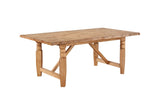 ECI Furniture Logan's Edge Trestle Dining Table With Live Edge, Natural Natural Wood solids and veneers