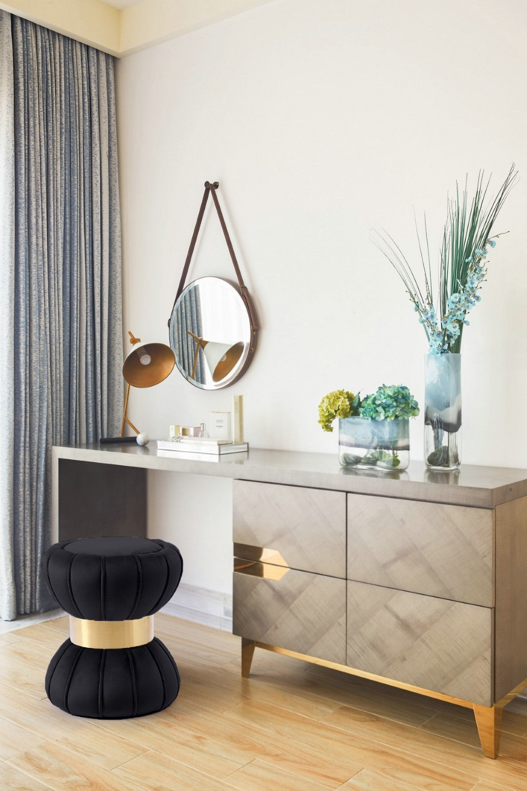 Vino Contemporary Ottoman Stool - Thumbnail 4