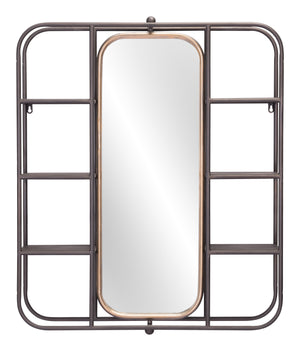 Zuo Modern Alice Steel, MDF, Glass Modern Commercial Grade Mirror Gray Steel, MDF, Glass