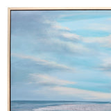 Sagebrook Home Contemporary 52x52 Handpainted Oil Canvas Ocean, Multi 70141 Multi Polyester Canvas