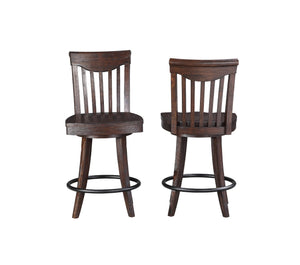 ECI Furniture Gettysburg 24" Barstool, Dark Distressed - Set of 2 Dark Distressed  Wood solids and veneers
