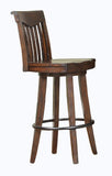ECI Furniture Gettysburg 30" Barstool, Dark Distressed - Set of 2 Dark Distressed  Wood solids and veneers