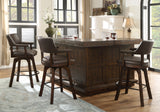 ECI Furniture Gettysburg Return Bar Complete, Dark Distressed Dark Heavily Distressed Hardwood solids and veneers