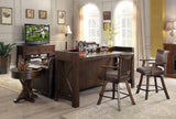 ECI Furniture Gettysburg 24" Spectator Counter Stool, Dark Distressed - Set of 2 Dark Distressed Wood solids and veneers