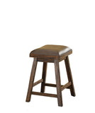 ECI Furniture Gettysburg 24" Saddle Stool, Dark Distressed - Set of 2 Dark Heavily Distressed  Wood solids and veneers