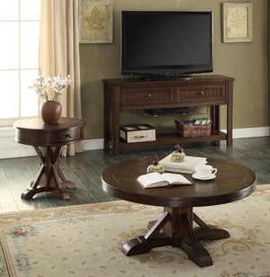 ECI Furniture Gettysburg Sofa Table, Dark Distressed Dark Distressed Wood Solids and Veneers