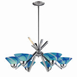 Refraction 26'' Wide 6-Light Chandelier - Polished Chrome