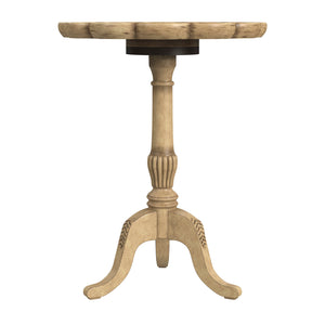 Butler Specialty Dansby Pedestal Accent Table XRT Antique Beige Wood Solids, Resin, Wood Veneers 1482424-BUTLER