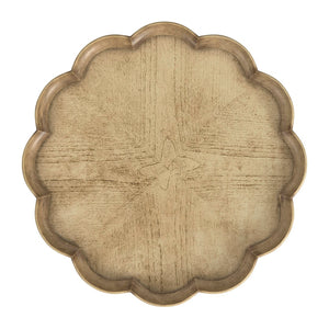 Butler Specialty Dansby Pedestal Accent Table XRT Antique Beige Wood Solids, Resin, Wood Veneers 1482424-BUTLER