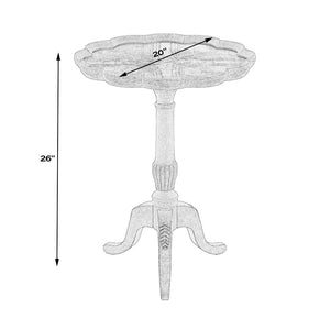 Butler Specialty Dansby Pedestal Accent Table XRT Antique Beige Wood Solids, Resin, Wood Veneers 1482424-BUTLER