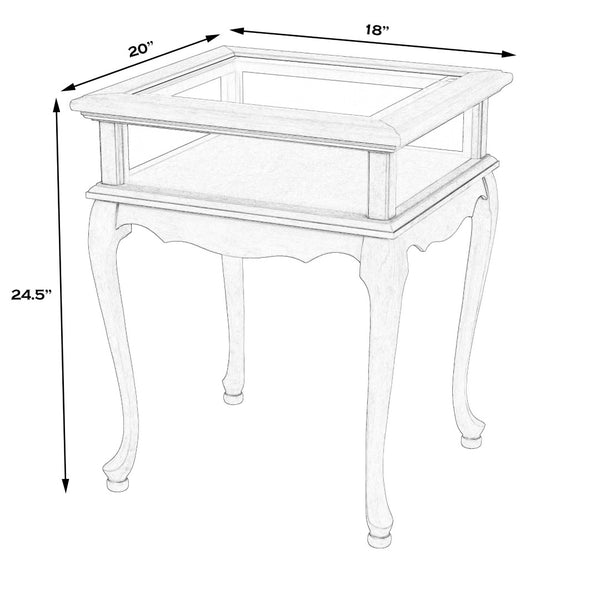 Butler Specialty Burton Antique Beige Curio Table 1484424