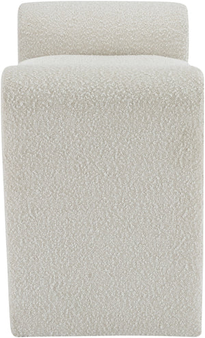 Stylus Boucle Fabric / Engineered Wood / Foam Contemporary Cream Boucle Fabric Bench - 31.5" W x 17" D x 24.5" H