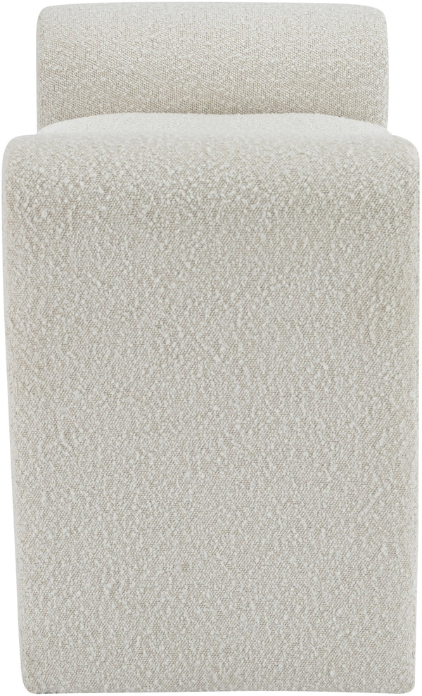 Stylus Boucle Fabric / Engineered Wood / Foam Contemporary Cream Boucle Fabric Bench - 31.5" W x 17" D x 24.5" H