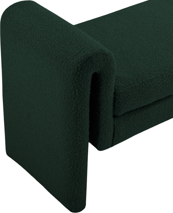 Stylus Boucle Fabric / Engineered Wood / Foam Contemporary Green Boucle Fabric Bench - 31.5" W x 17" D x 24.5" H