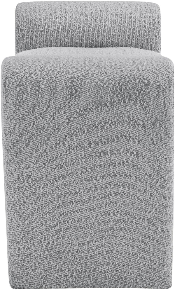 Stylus Boucle Fabric / Engineered Wood / Foam Contemporary Grey Boucle Fabric Bench - 31.5" W x 17" D x 24.5" H