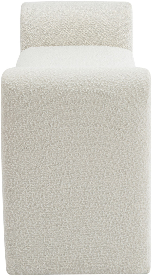 Stylus Boucle Fabric / Engineered Wood / Foam Contemporary Cream Boucle Fabric Bench - 51" W x 17" D x 24.5" H